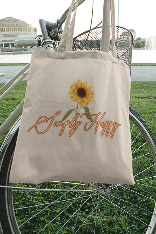 Sunflower Simply Happy Tote Bag